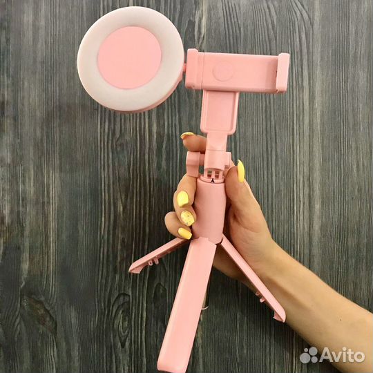 Монопод со светодиодным кольцом