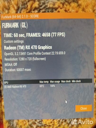 Видеокарта asus RX470 4GB