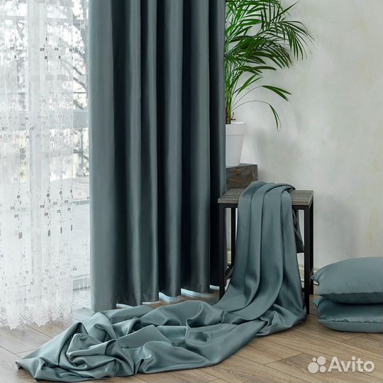 Шторы адора базальтовый новые на окна пошив