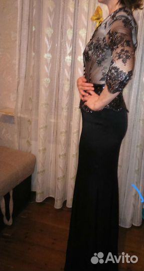 Вечернее платье 46 размера черное