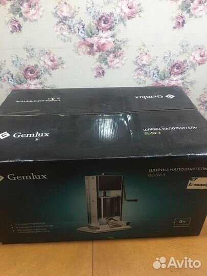 Шприц-наполнитель колбасный Gemlux SL-SV-3