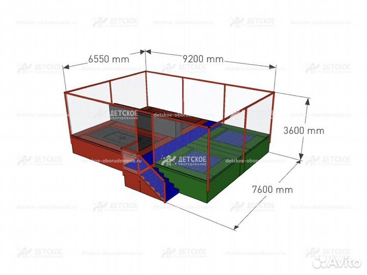 Батутная арена ба-1, детская игровая зона