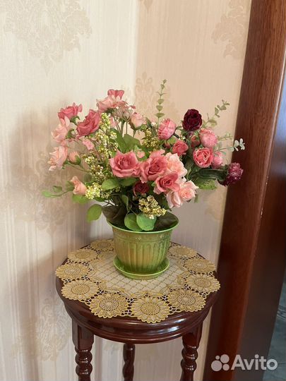 Декоративные букеты в кашпо