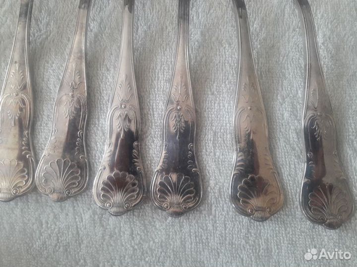 Столовый набор,серебро,800 пр,вес 690 грамм,20см