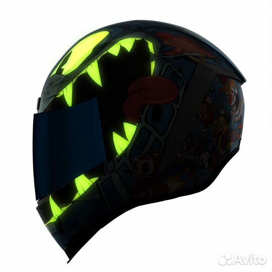 Icon Airform mips Nine Lives мотошлем синий (размер: s)