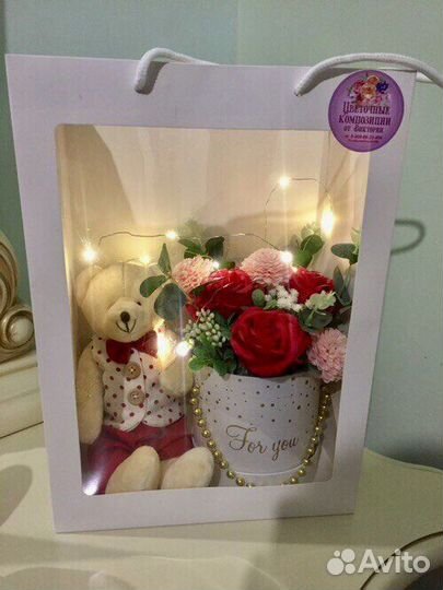 Букет из мыльных роз