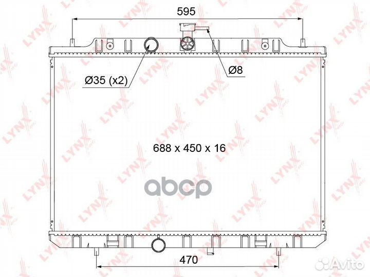 Радиатор охлаждения паяный MT/CVT nsii001836020
