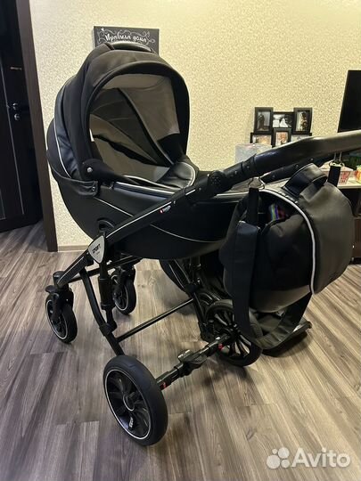 Коляска Anex sport 3в1 черная экокожа+ткань