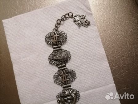 Антикварный Браслет Скань филигрань Найгеры