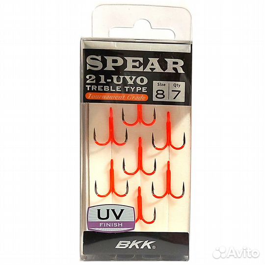 Тройной крючок BKK Spear 21-UVO (A-ET-6138)
