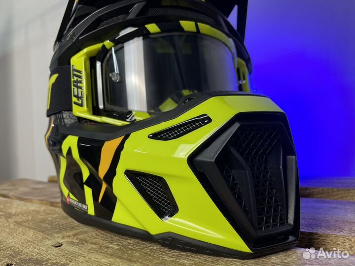 Мотошлем Leatt Moto 8.5 Helmet Kit Tiger + Очки