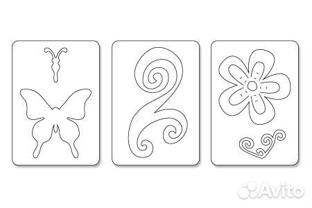 Форма для вырубки Бабочка, Цветок, Завиток 3 шт S