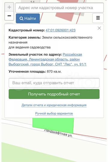 Участок 8,7 сот. (СНТ, ДНП)
