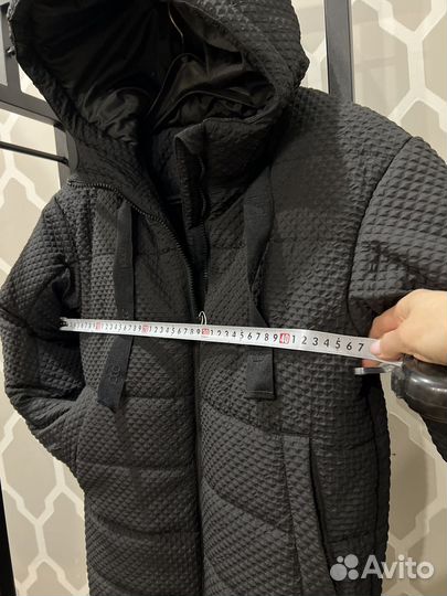 Длинная куртка теплая для девочки 140-146 размер