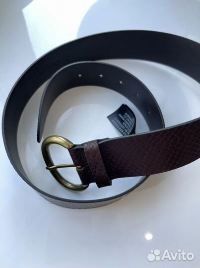 Новый кожаный ремень Massimo Dutti 85 см