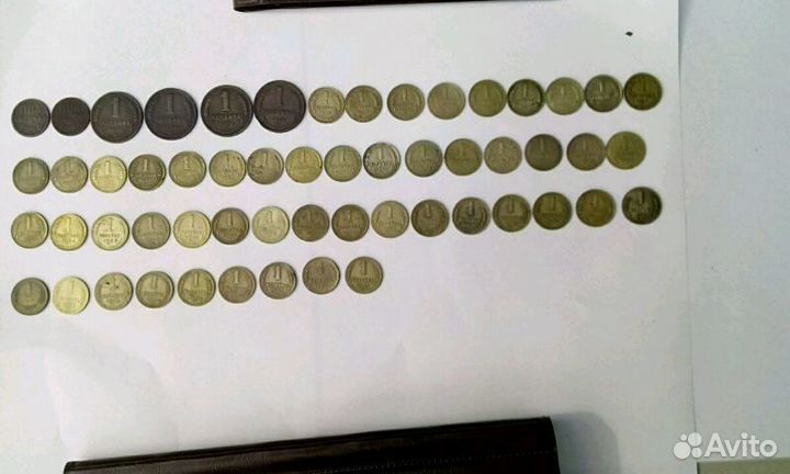 Монеты по 1 копейке с 1924 по 1957 год
