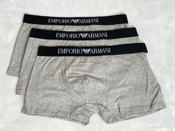Трусы Armani серые