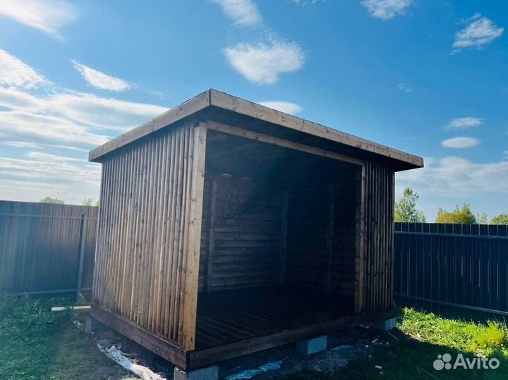 Беседка с хозблоком