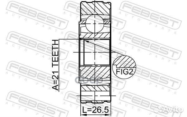 Шрус карданного вала 21x74 0711-JB416SHA Febest