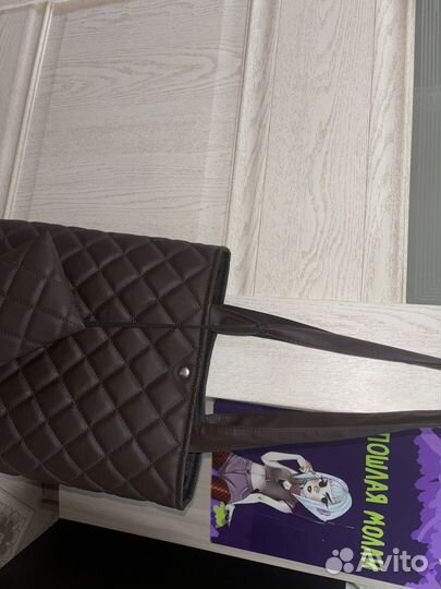 Кожаный шоппер