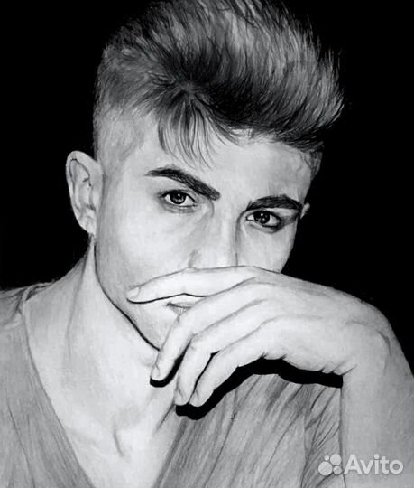 Портрет по фото карандашом