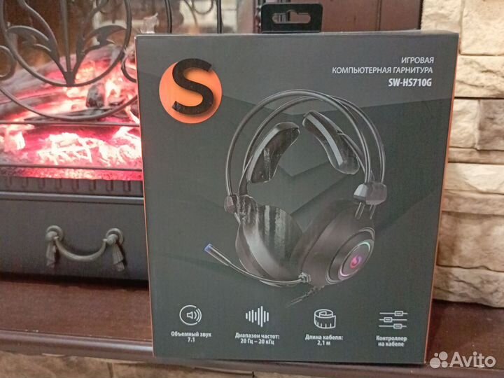 Игровые наушники с микрофоном sunwind