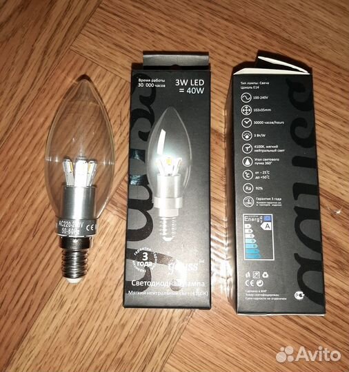 Gauss LED свеча E14 4W 370lm 4100K