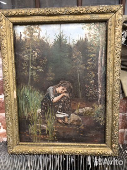 Картина в раме довоенная