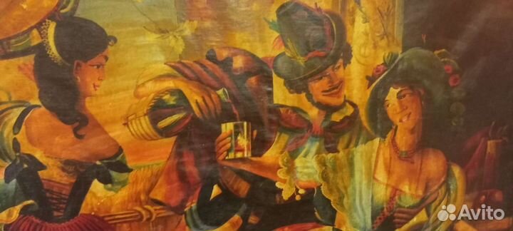 Старинная картина маслом