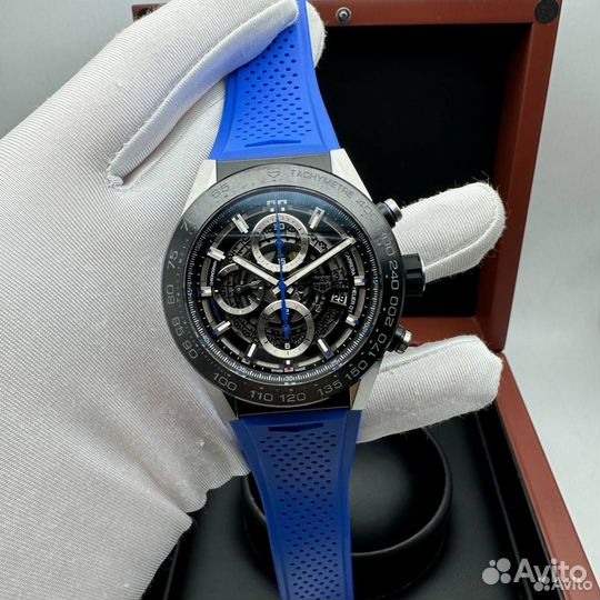 Tag Heuer Carrera steel blue часы