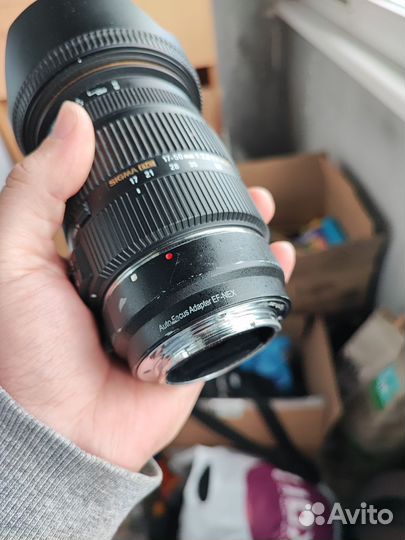 Sigma 17-50mm 1:2.8 ex OS Hsm Canon + Адептер Sony