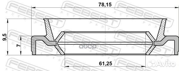 Сальник привода 61.25X78.15X7X9.5 95EDS63780710