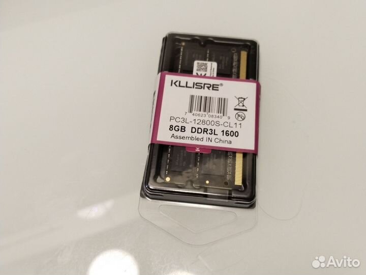 Память для ноутбука DDR3L sodimm 1600MHz 8Gb