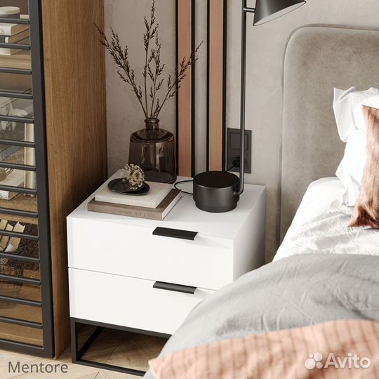 Прикроватная тумба Loft Luce светлая (50х40х48 см)