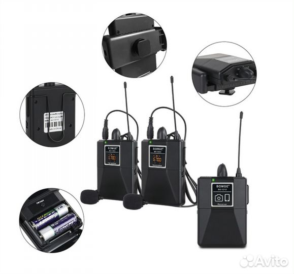 Беспроводной петличный микрофон bomge BG-121U