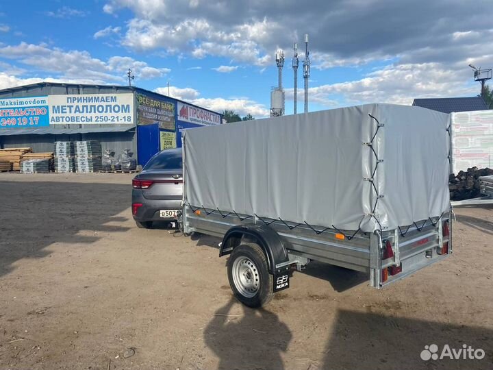 Прицеп с тентом 110 см. Для стройки перевозки