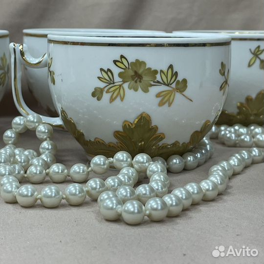 Фарфоровые чашки «барбарис» Вербилки СССР (сзр)