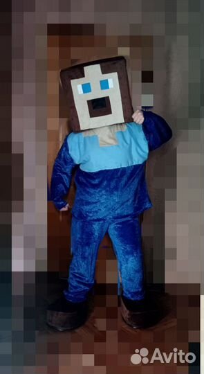 Костюм для аниматора майнкрафт стив