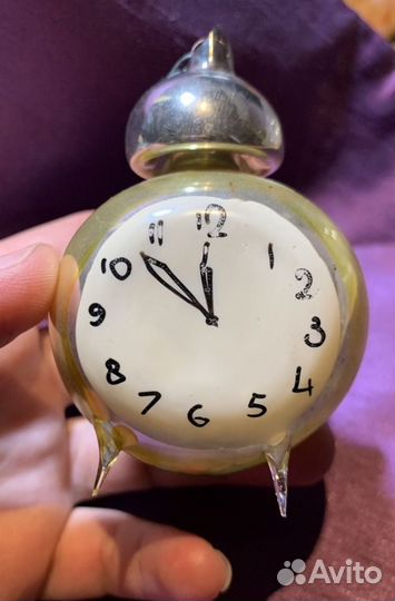 Елочная игрушка Часы Будильник