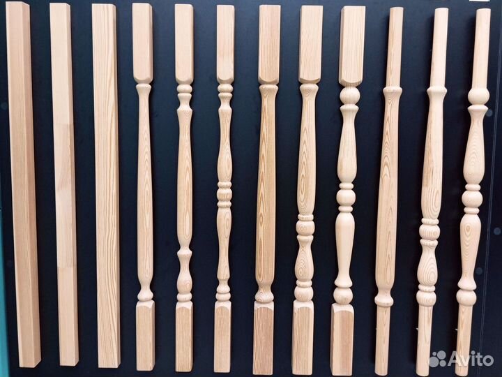 Ступеньки, Тетива,Перила, Балясины из дерева