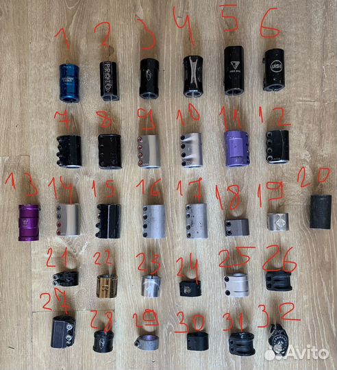 Зажимы/скс для трюкового самоката описание