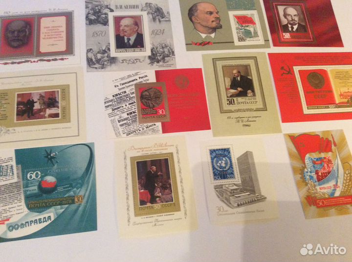 Почтовые марки Ленин и Космос (блоки ) +флора