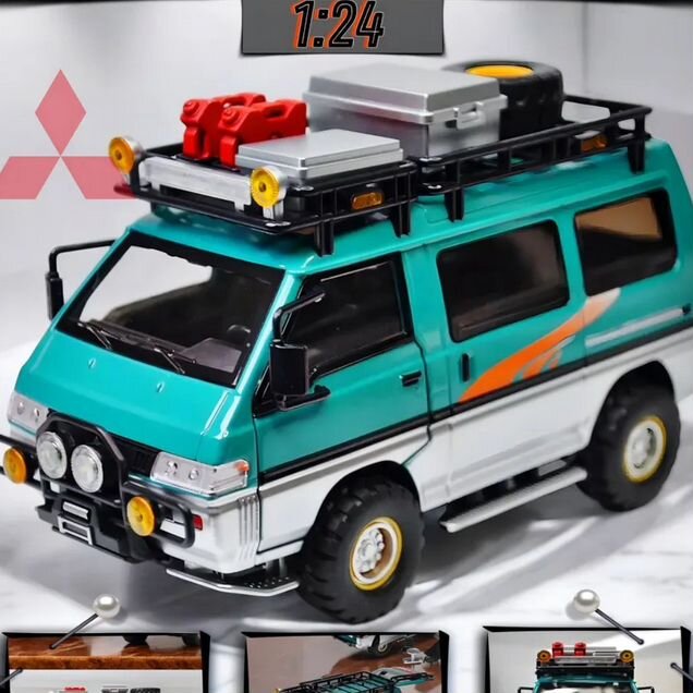 Металлическая машинка Mitsubishi Delica 1:24