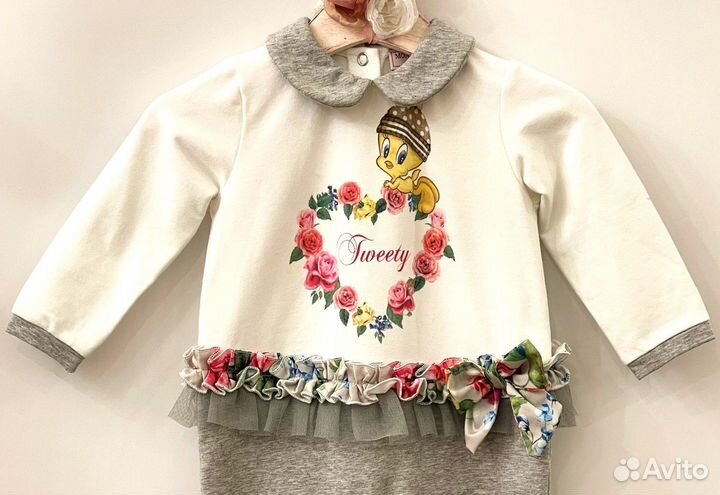 Комбинезон слип для девочки 6 мес Monalisa