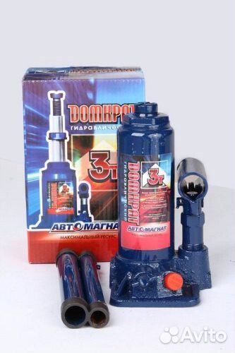 Домкрат бутылочный 3 т. Автомагнат 168-318 мм