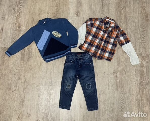 Рубашка, джинсы, свитер от 1,5 до 3 лет