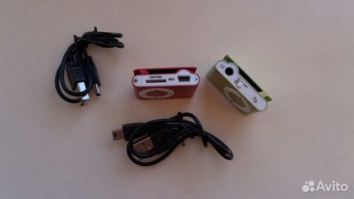 Mini Clip mp3 Player салатовый и розовый