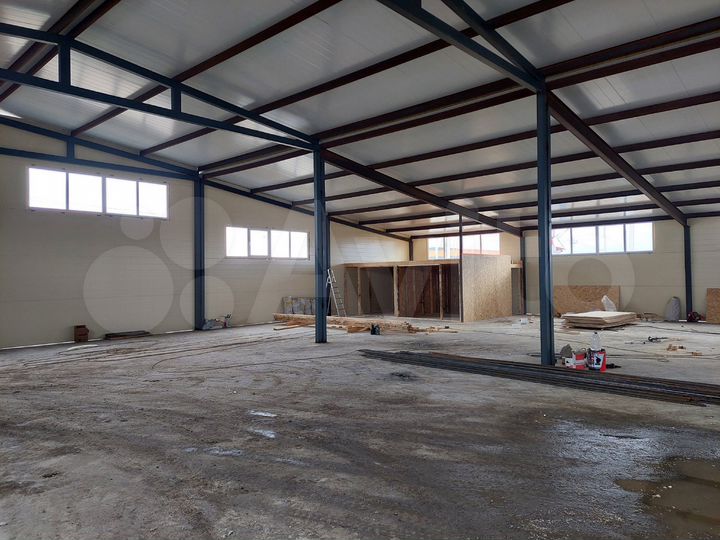 Теплый склад, производство от 650 м² до 1300 м²