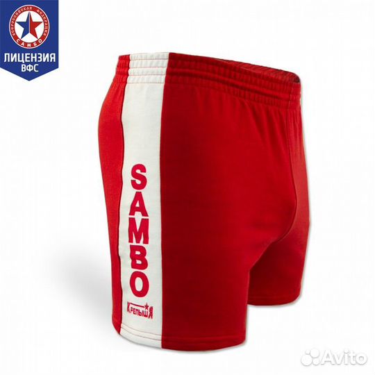 Шорты для самбо крепышя атака красные (36)
