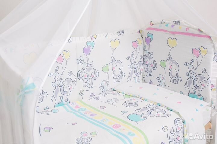 Набор, бортики в детскую кроватку